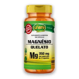 Magnésio Quelato 350mg 60 Cápsulas - Unilife